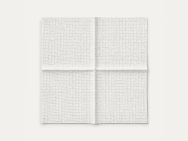White disposable nonwoven bath towel with F texture