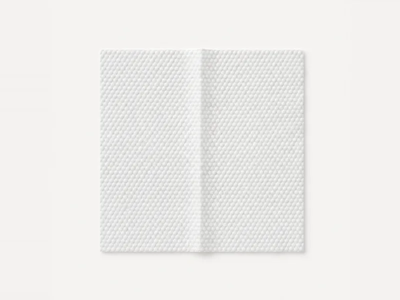 White pearl-texture disposable face towel