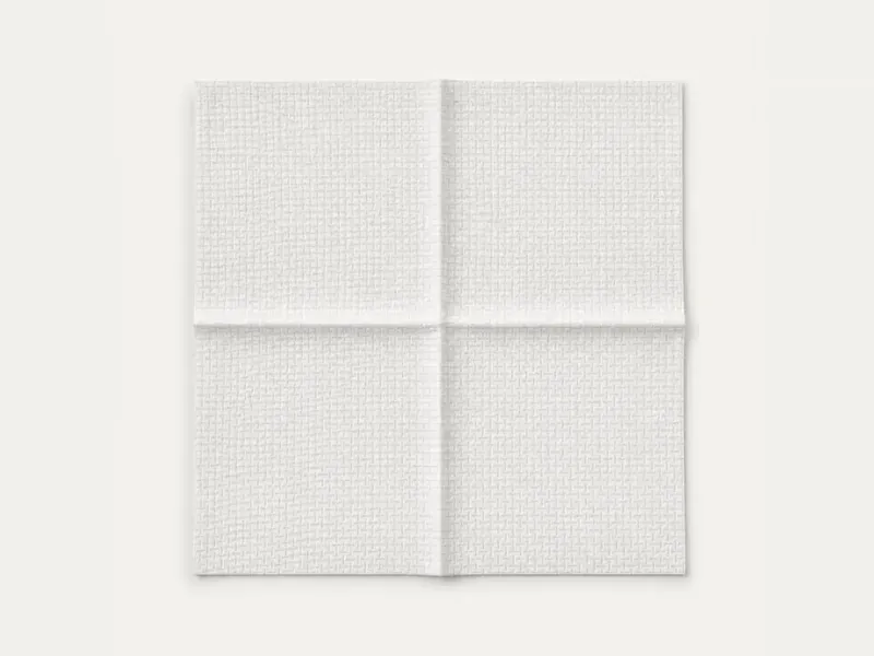 White disposable nonwoven bath towel for pet drying